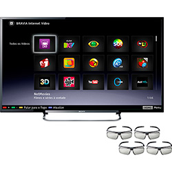 Smart TV LED 3D 60" Sony KDL-60R555A Full HD 4 HDMI 2 USB 240Hz