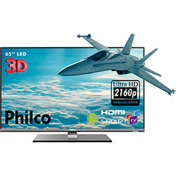 Tudo sobre 'Smart TV LED 3D 65" Philco PH65X78DAG Ultra HD 4K 3 HDMI 3 USB 1 Conexão PC 120HZ Câmera 2 Óculos 3D'