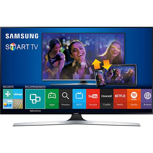 Smart TV LED 3D 65" Samsung UN65J6400AGXZD Full HD com Conversor Digital Wi-Fi 4 HDMI 3 USB 240Hz