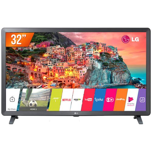 Smart TV LED 32'' HD LG 32LK615BPSB 2 HDMI 2 USB Wi-Fi e Conversor Digital Integrados