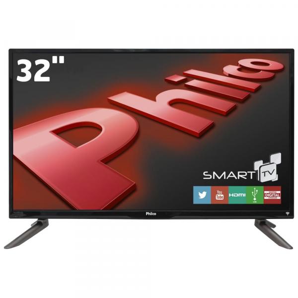 Smart TV LED 32" HD Philco PH32C10DSGW com Ginga, Wi-Fi, Som Surround, DNR, Progressive Scan, HDMI e USB