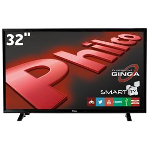 Smart TV LED 32" HD Philco PH32E20DSGWA com Android, Wi-Fi, ApToide, Som Surround, PVR, Entradas HDMI e USB