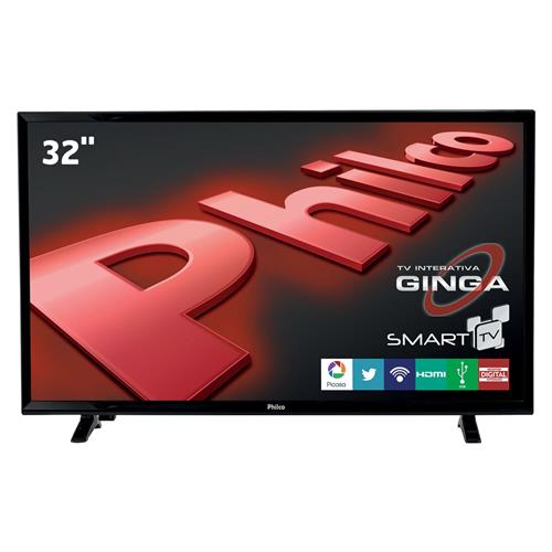 Smart TV LED 32" HD Philco PH32E31DSGW com Ginga, Wi-Fi, Som Surround, PVR, Entradas HDMI e Entrada USB