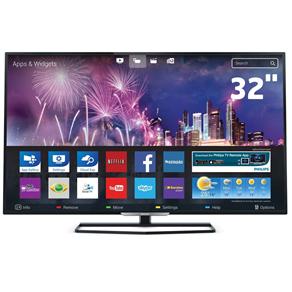 Smart TV LED 32” HD Philips 32PHG5509/78 com Perfect Motion Rate 240Hz, Pixel Plus HD, Wi-Fi, 3 Entradas HDMI e 2 Entradas USB