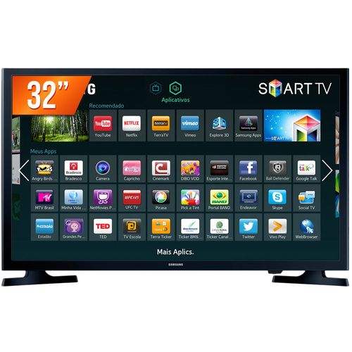 Tudo sobre 'Smart TV LED 32" HD Samsung HG32NE595JGXZD 2 HDMI Wi-Fi Integrado'
