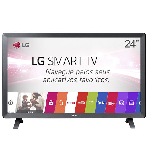 Smart Tv Led Lg 24" HD 24TL520S Suporte de Parede Wi-Fi Integrado USB Hdmi WebOS 3.5 Screen Share