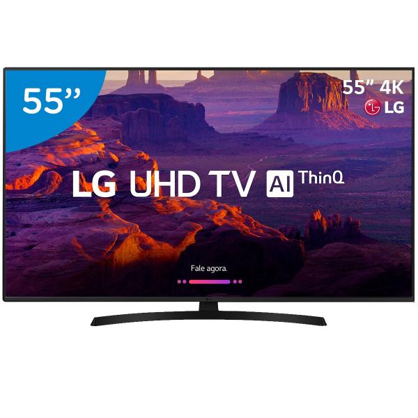 Smart TV LED LG 55" Ultra HD 4k com Suporte de Parede 4 HDMI 3 USB Wi-Fi 55UK631C Dts Virtual X Sound Sync 60Hz Inteligencia Artificial