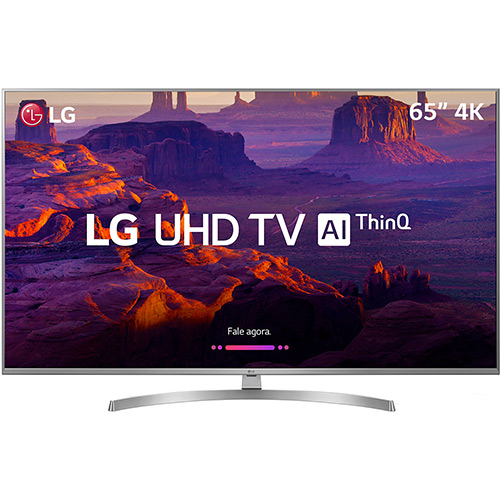 Smart TV LED LG 65" 65UK7500 Ultra HD 4k com Conversor Digital 4 HDMI 2 USB Wi-Fi Webos 4.0 Sound Sync 60Hz - Prata