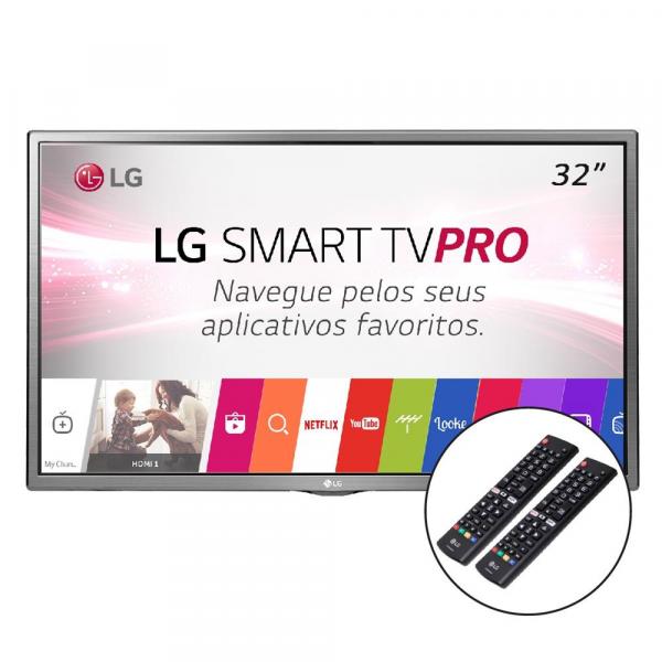 Smart TV LED 32 LG HD Conversor Digital 2 Controles Suporte Parede 32LJ601C