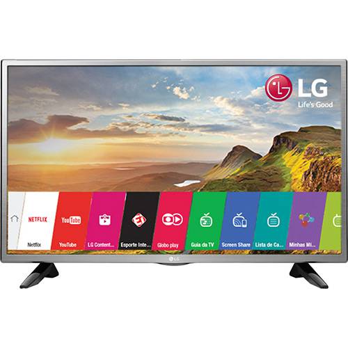 Smart TV LED 32'' LG 32LH570B HD com Conversor Digital 2 HDMI 1 USB Wi-Fi com Miracast e WiDi 60Hz