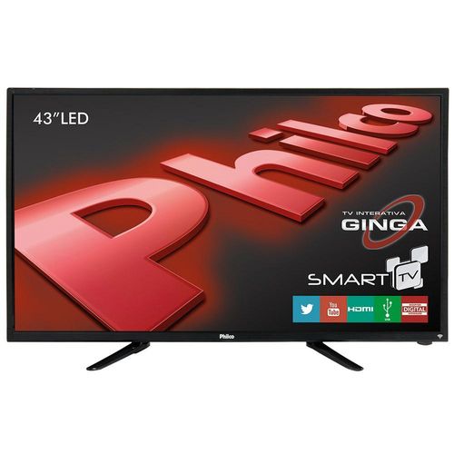 Smart TV LED Philco PH43N91 DSGWA, HDMI, USB, Wi-Fi, Android, Conversor Digital