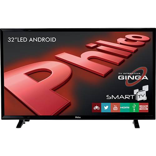Tudo sobre 'Smart TV LED 32" Philco PH32E20DSGWA HD com Conversor Digital 2 USB 2 HDMI Wi-Fi Android - Preta'