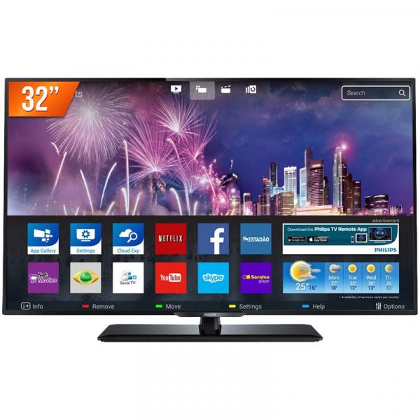 Smart TV LED 32" Philips HD 3 HDMI 2 USB Wi-Fi Integrado Conversor Digital 32PHG5109/78 - Philips