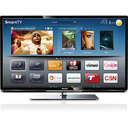Smart TV LED 32" Philips 32PFL5007 Full HD Plus - 4 HDMI 3 USB DTVi 240 Hz