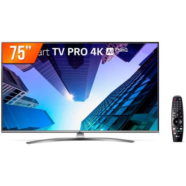 Smart TV LED PRO 75'' Ultra HD 4K LG 75UM 751 4 HDMI 2 USB Wi-fi Conversor Digital