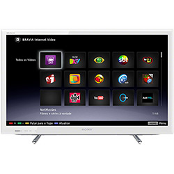 Smart TV LED Sony 32 KDL-32EX655/W Full HD Branca - 4 HDMI 2 USB DTV 120Hz