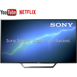 Smart TV LED 32" Sony KDL-32W655D WXGA com Conversor Digital 2 HDMI 2 USB Wi-Fi Foto Sharing Plus Miracast Preta