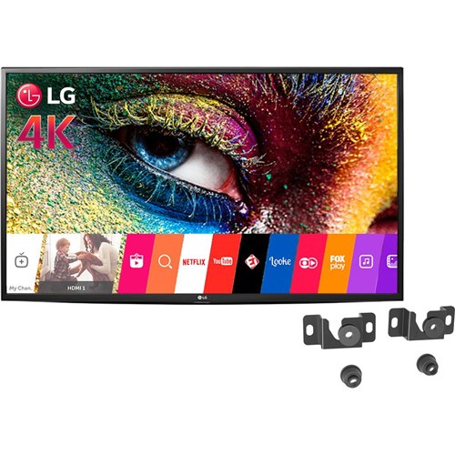 Smart TV LG WebOS 3.0 LED 43" Ultra HD 4K 43uh6000 Painel Ips, Hdr Pro e Ultra Surround 3HDMI 1 USB 60Hz + Suporte Universal Fixo Para Tv De 14 A 84" Uni100 Línea