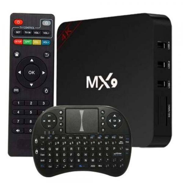 MX9 Smart 4k Android 6.0 Google, Netflix, Games, HDMI Wi-Fi + Mini Teclado Touch - Mxq