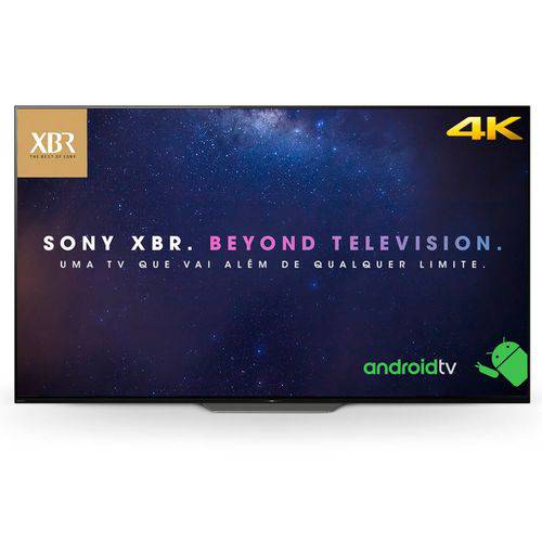 Smart TV OLED 4K UHD 65'' Sony XBR-65A8F com Motionflow XR, Triluminos, 4K X-Reality Pro e HDR