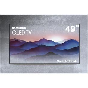 Smart TV QLED 49" UHD 4K Samsung 49Q6FN com Modo Ambiente, Pontos Quânticos, HDR1000, Controle Remoto Único, Comando de Voz, HDMI e USB