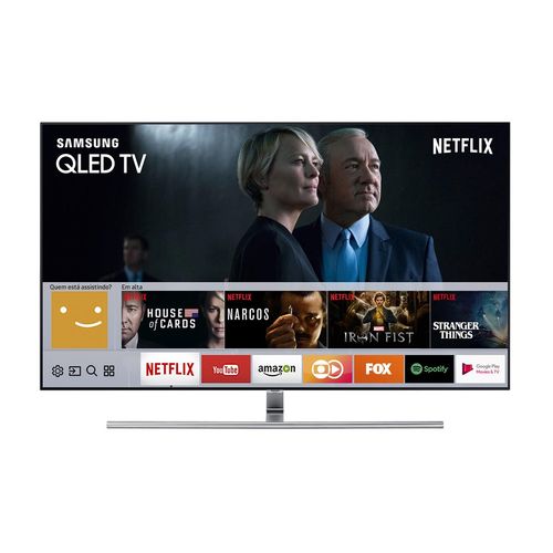 Smart TV QLED 4K Samsung QNQ7FAMGXZD Wi-Fi, HDR e Pontos Quânticos