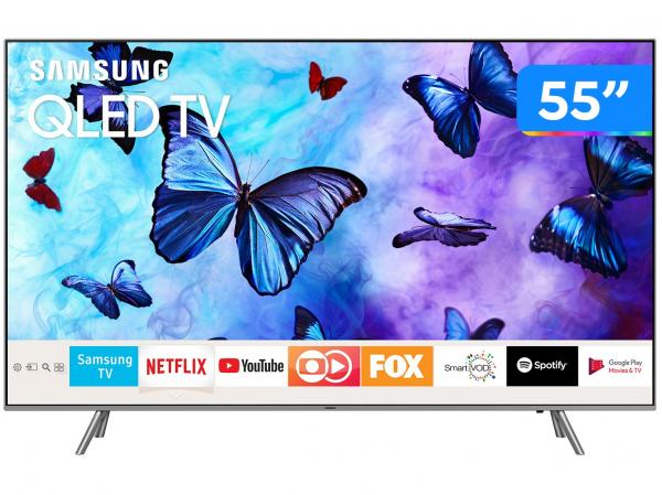 Smart TV QLED 55” Samsung 4K/Ultra HD Q6FN - Tizen Modo Ambiente Linha 2018