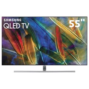 Smart TV QLED 55" UHD 4K Samsung Q7F QPicture com Pontos Quânticos, HDR1500, QStyle, Design 360, One Connect, QSmart, HDMI e USB