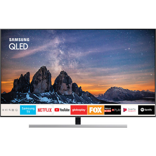 Smart TV QLED 65" Samsung QN65Q80RAGXZD Ultra HD 4K com Conversor Digital 4 HDMI 3 USB Wi-Fi Direct Full Array 8x Única Conexão - Preta