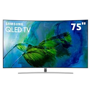 Smart TV QLED 75" UHD 4K Curva Samsung Q8C QPicture com Pontos Quânticos, HDR1500, QStyle, Design 360, One Connect, QSmart, HDMI e USB