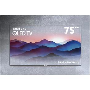 Smart TV QLED 75" UHD 4K Samsung QN75Q7FN com Conexão Invisível, Modo Ambiente, Pontos Quânticos, HDR, Design 360º, Controle Remoto Único - 2018