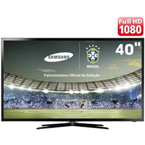 Smart TV Slim LED 40" Full HD Samsung 40F5500 com Função Futebol, 120Hz Clear Motion Rate, Wi-Fi e Conversor Digital com Sistema Ginga - Smart TV