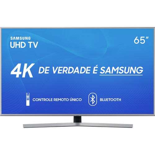 Smart TV UHD 4K 65" Samsung 2019 65RU7400 3 HDMI 2 USB com Conversor Digital Integrado WI-FI Integrado