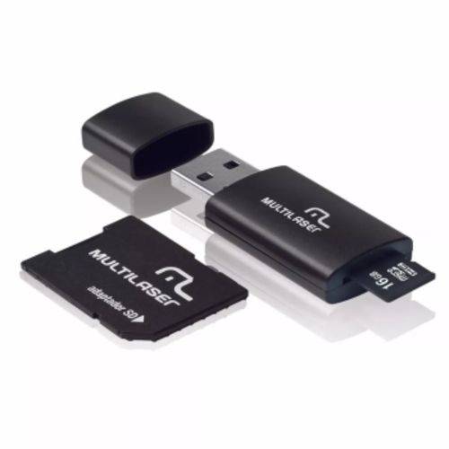 Smartogo 2X1 Adaptador USB + Cartao de Memoria Classe 10 16Gb Multilaser - MC121