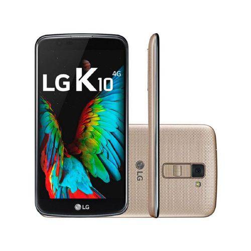 Smartphone 4G LG K10 16GB LTE Dual Sim Câmera 13M Tela 5.3 - Dourado