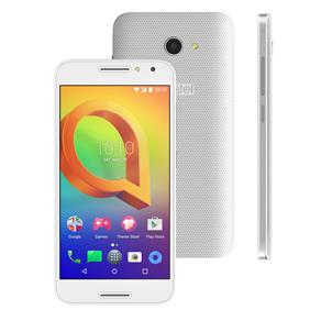 Smartphone Alcatel A3 Branco com Tela 5.0" HD, 16GB, TV Digital, Alto-Falante Estéreo Frontal, Dual Chip, 4G, Android 6.0 e Câmeras com Flash 8MP+5MP