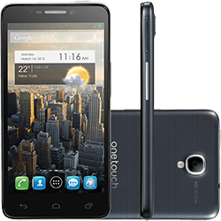 Smartphone Alcatel Idol Desbloqueado Cinza Dual Chip Android 4.1 Câmera 8MP Memória Interna 16GB 3G e Wi-Fi