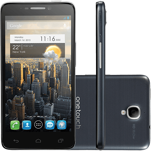 Tudo sobre 'Smartphone Alcatel Idol Dual Chip Desbloqueado Android 4.1 Tela 4.7" 16GB 3G Wi-Fi Câmera 8MP - Cinza'