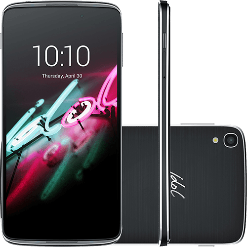 Smartphone Alcatel Idol 3 Dual Chip Desbloqueado Android 5.0 Tela 4.7" 16GB 4G 13MP - Cinza Chumbo
