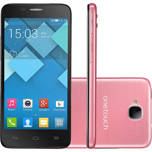 Smartphone Alcatel One Touch Idol Mini Dual Core Desbloqueado Android 4.2 Tela 4.3" 8GB 3G 5MP - Rosa
