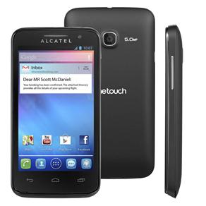 Smartphone Alcatel One Touch M Pop Preto com Tela 4.0”, Dual Chip, Câmera 5MP, Android 4.1, 3G, Wi-Fi, GPS, MP3, Rádio FM e Bluetooth
