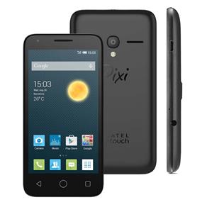 Smartphone Alcatel OneTouch Pixi 3 Preto com Tela 3.5”, Single Chip, Câmera 5MP, Android 4.4, 3G, Bluetooth e Processador Dual Core de 1.0GHz - Claro