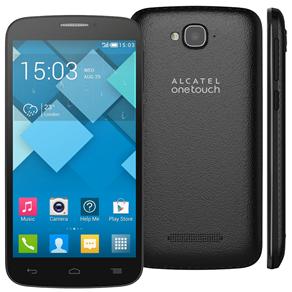 Smartphone Alcatel OneTouch Pop C7+ Preto com Tela 5”, Dual Chip, Câmera 8MP, Android 4.2, 3G, Bluetooth e Processador Quad Core de 1.3GHz