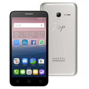 Smartphone Alcatel OneTouch Pop3 Prata com Tela 5”, Dual Chip, Câmera 8MP, Android 5.1, 3G, Bluetooth e Processador Quad Core de 1.1GHz