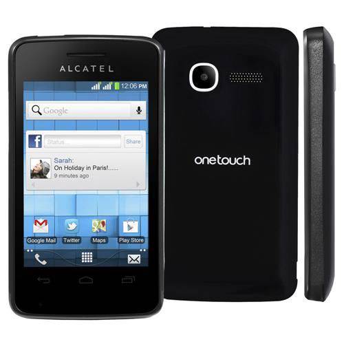 Smartphone Alcatel Pixi 4007E, 3G, Dual Chip, Andrid, Câm 2MP, Tela 3.5", Wi-Fi Preto