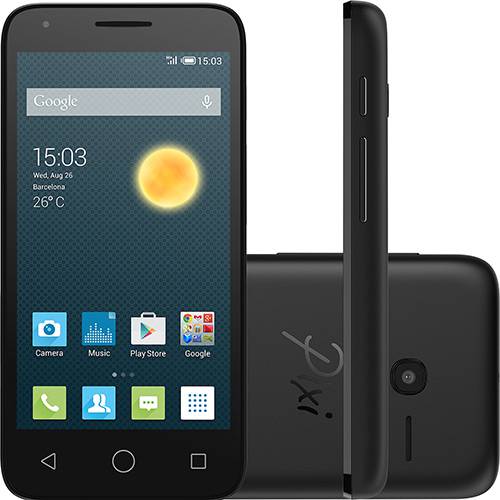Tudo sobre 'Smartphone Alcatel Pixi 3 Dual Chip Android Tela 4,5" 4GB 3G Wi-Fi Câmera 8MP - Preto com Capa Branca'