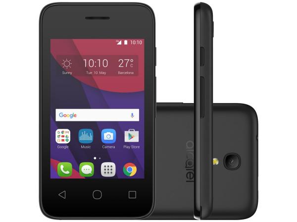 Smartphone Alcatel PIXI4 3,5 Preto Dual Chip 3G - Câm. 5MP Tela 3.5” Proc. Dual Core Desbl. Oi