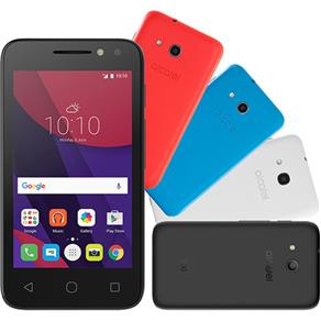 Smartphone Alcatel PIXI4 Colors Android 6.0 Tela 4" 8GB 3G Câmera 8MP - Preto