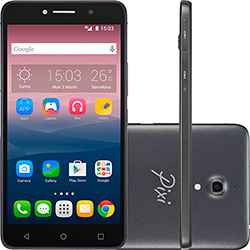 Smartphone Alcatel PIXI4 Dual Chip Android 5.1 Tela 6" Quad Core 8GB + 16GB (cartão SD) 3G Câmera 13MP Selfie 8MP Flash Frontal - Preto