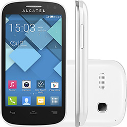 Smartphone Alcatel Pop C3 Dual Chip Desbloqueado Android 4.2 Tela 4" 4GB 3G Câmera 5MP - Branco
